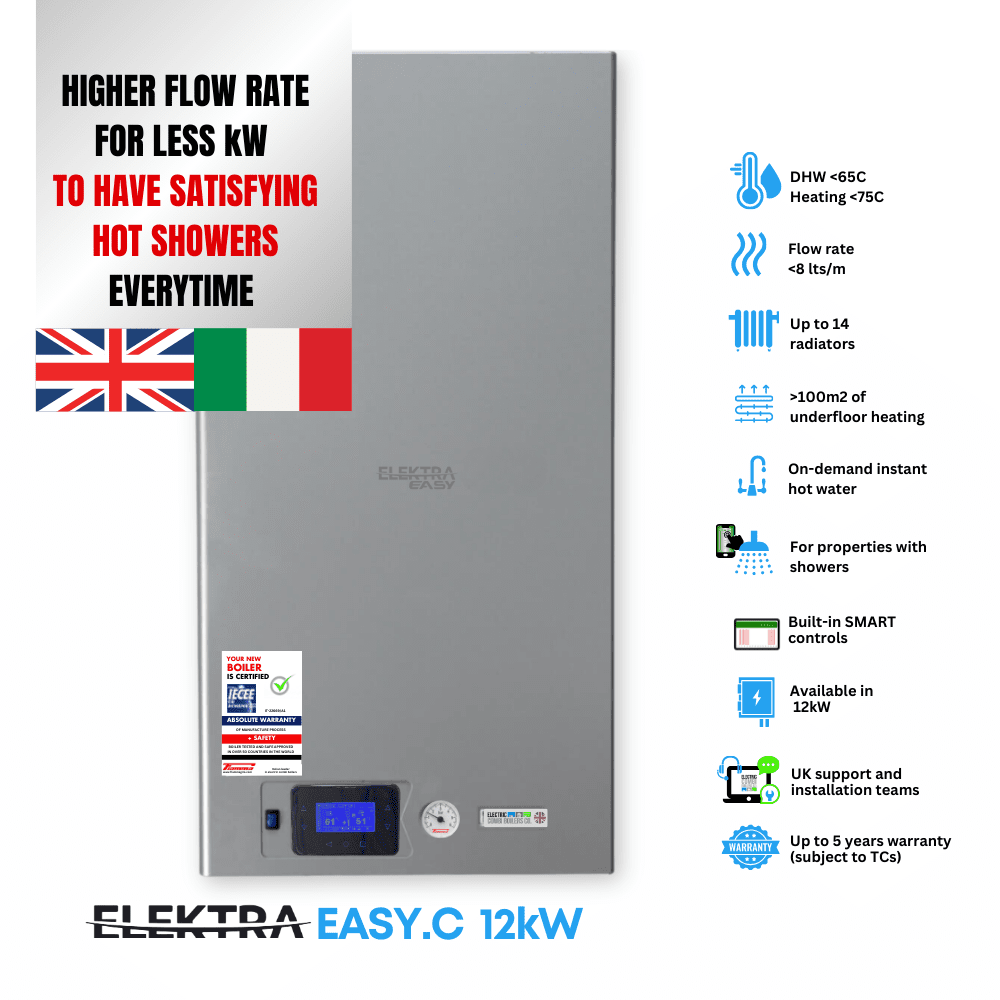 EASY.C 12kW Electric Combi Boiler for Heating + Shower - Image 3