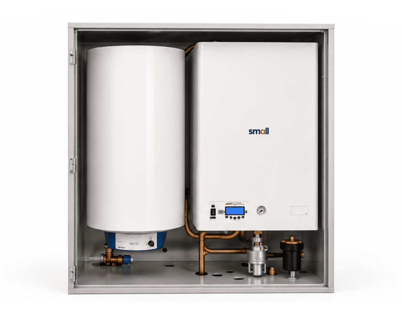 Guival Small.CxINSIDE 12kW - Electric Combi Boiler for outdoor installation with storage tank for central heating, shower & bath